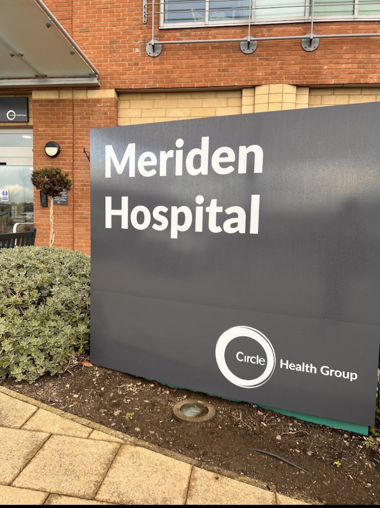 Meriden Hospital Circle Health Group sign