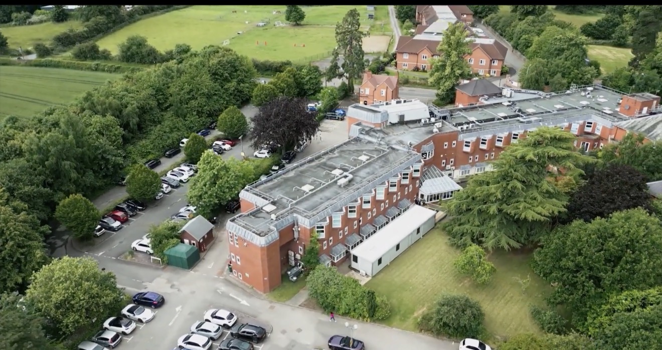Aerial view of Nuffield Health Warwickshire Hospital